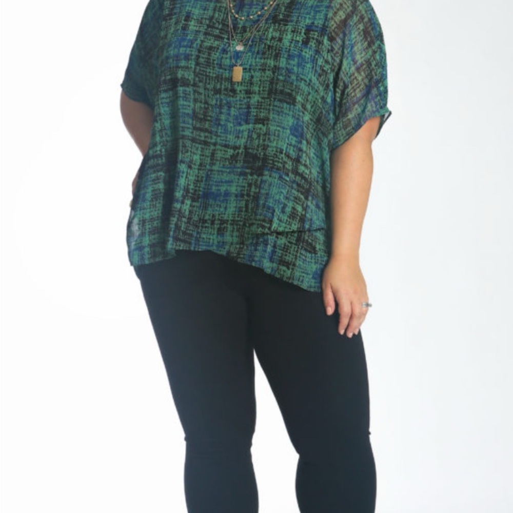 Cabi Paradox Plaid Women's Top